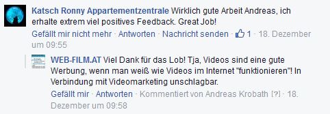 Feedback Webfilm Videoproduktion